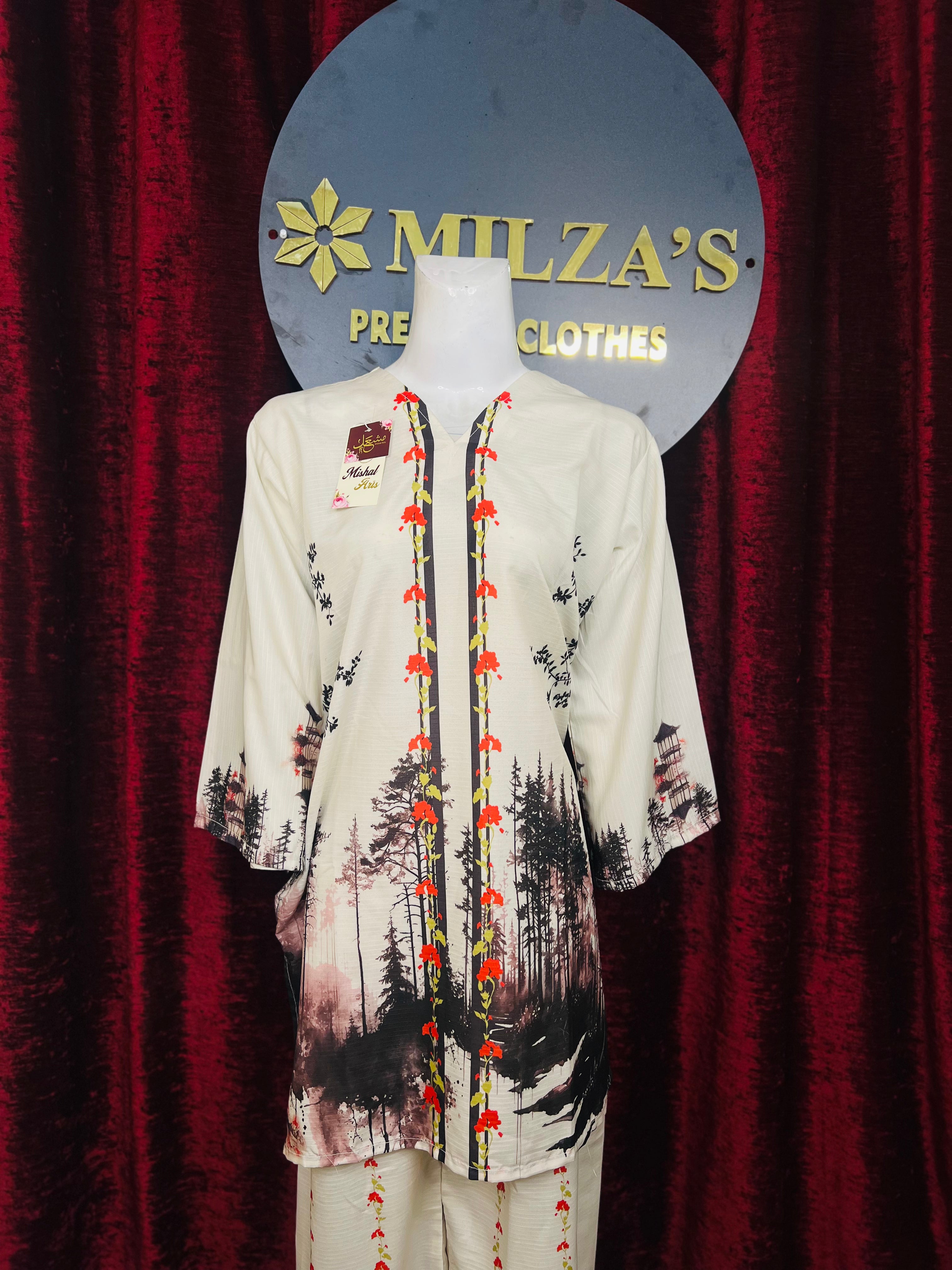 Misty Forest Elegance  2 Piece Suit