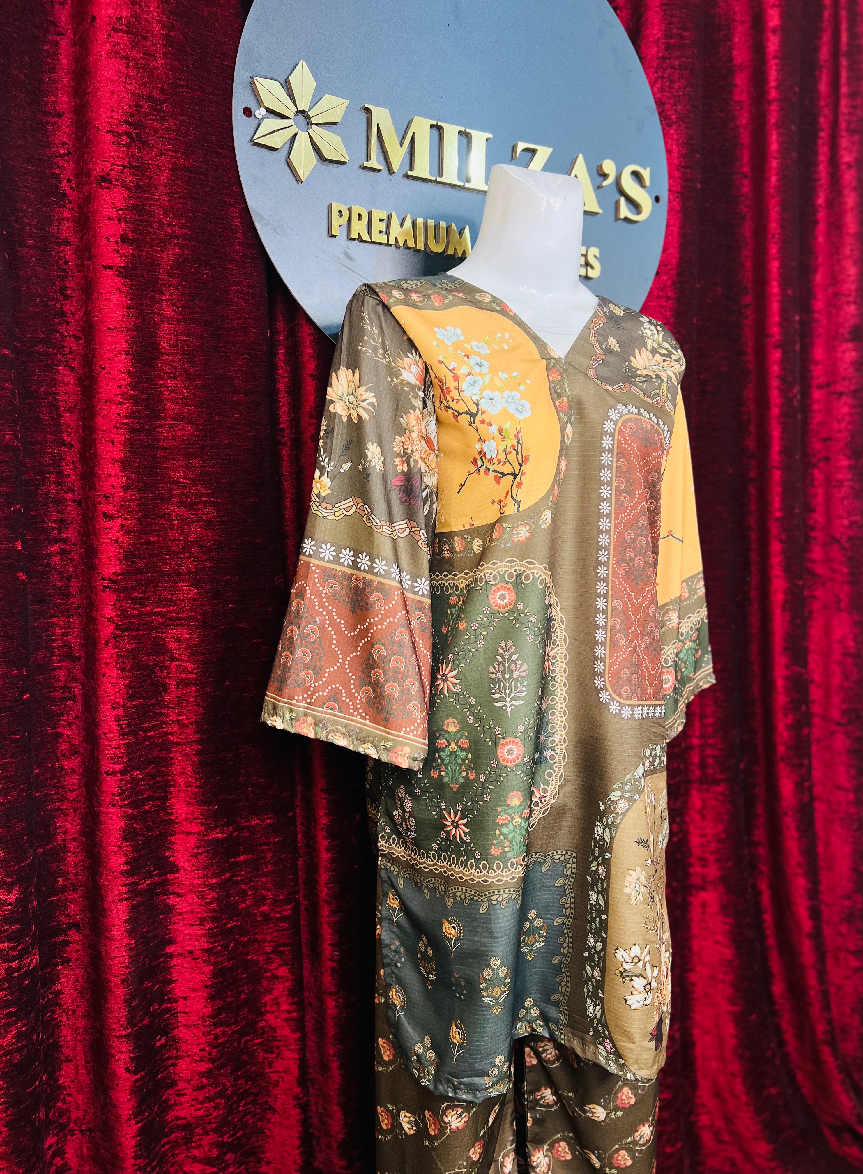 Vintage Patchwork Elegance 2 Piece Suit